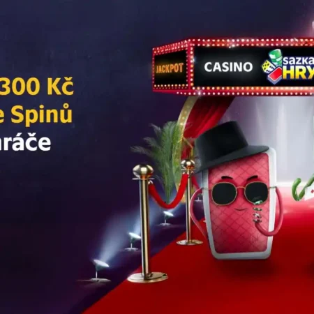 Sazka Hry bonus: 300 Kč + 700 free spinů za registraci