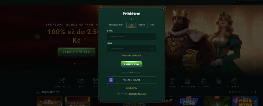 Casinia casino přihlášení