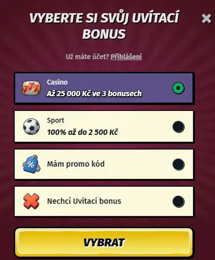 Allyspin Casino Bonus za registraci