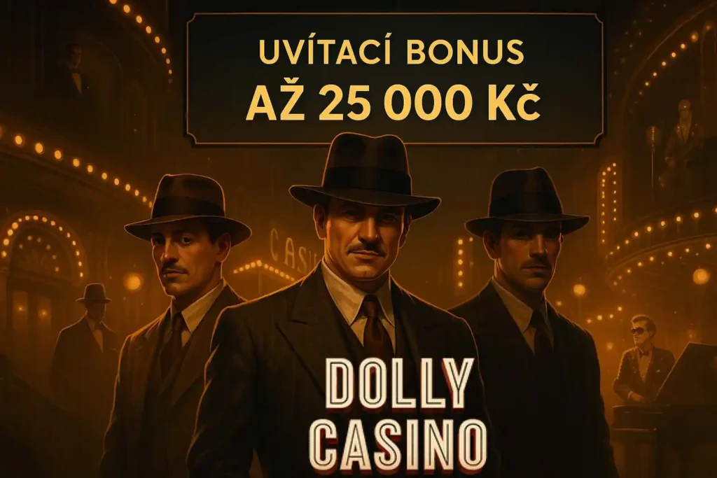 Úvodní stránka Dolly Casina ve stylu kabaretu 70. let, screenshot z 27. 4. 2025