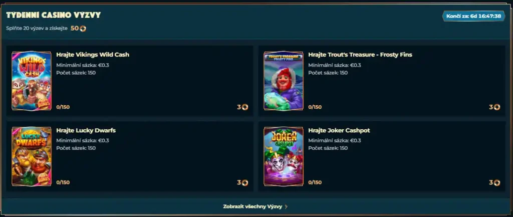 Monsterwin Casino - výzvy s bonusy