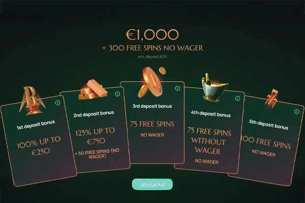 Ritzo Casino uvítací bonus
