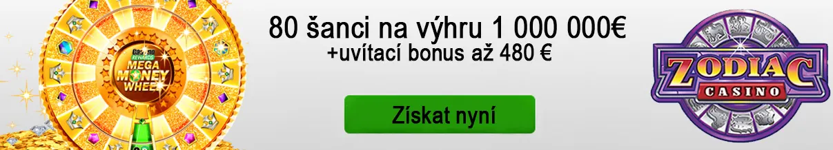 Zodiac Casino bonus za registraci - Banner