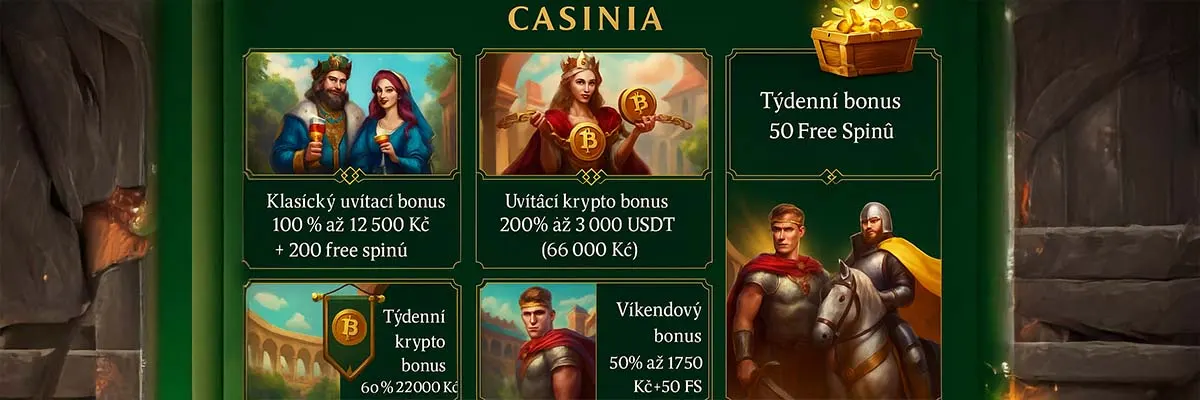 Casinia bonusy vklad