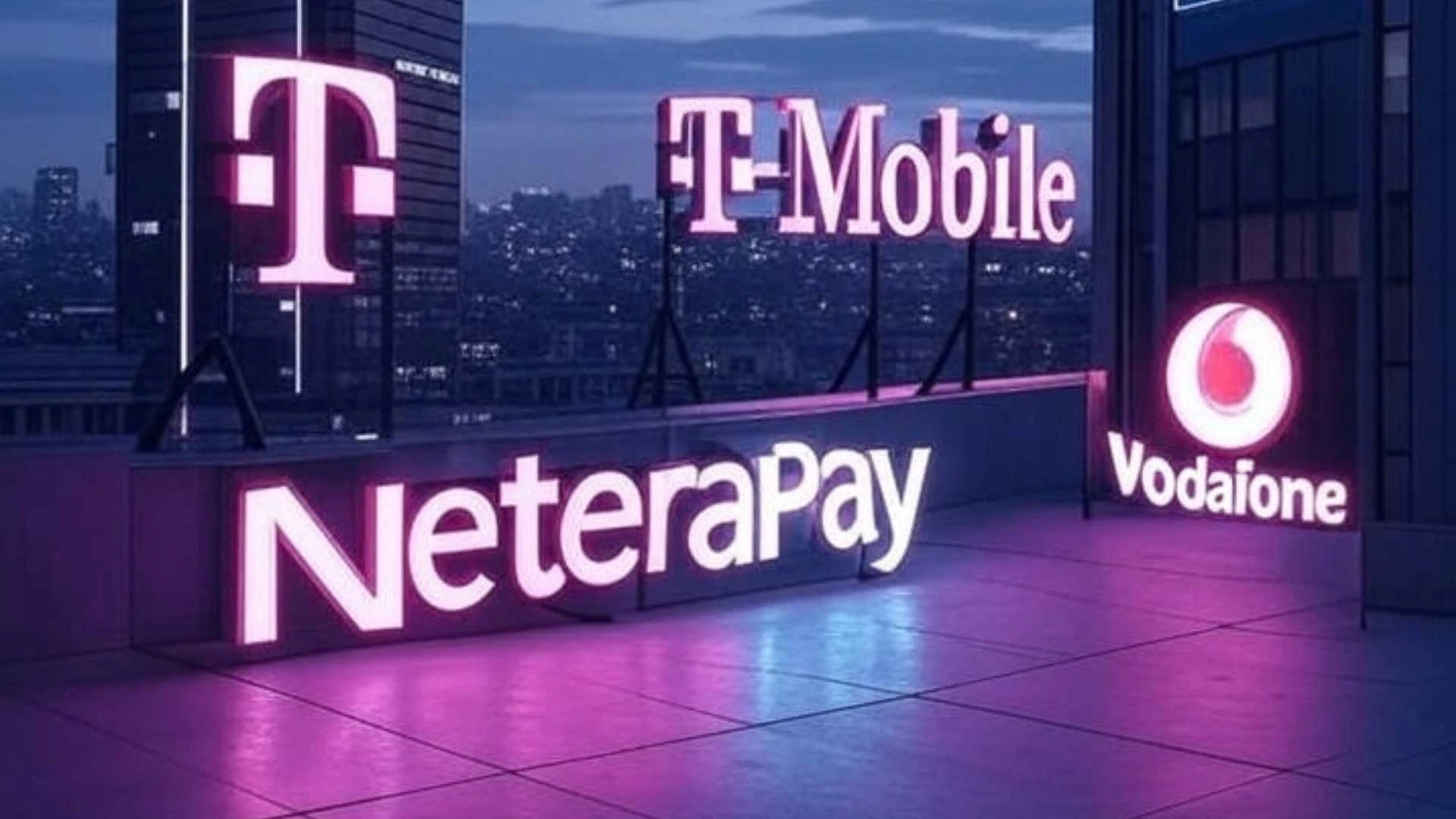NeteraPay mobilní operátoři - T-Mobile, Vodafone