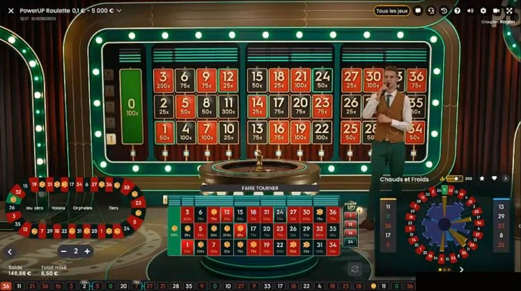 PowerUp Roulette tabule