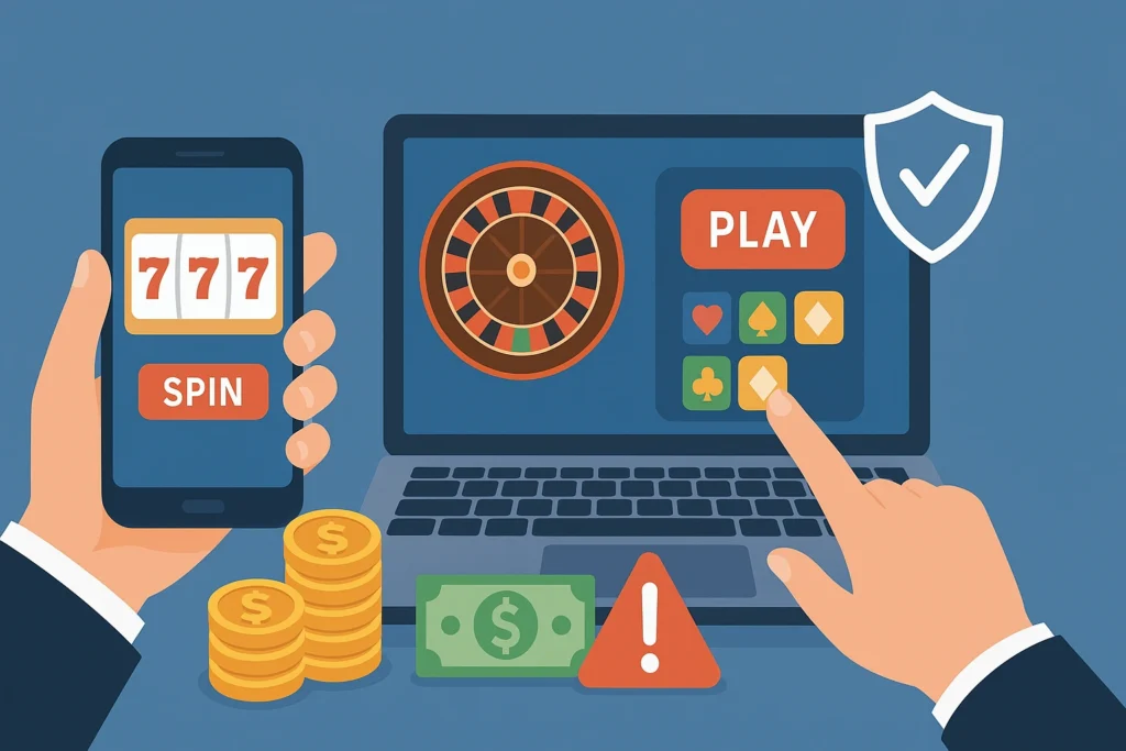 Obrázek zobrazuje jak se chránit před online kasinovými podvody