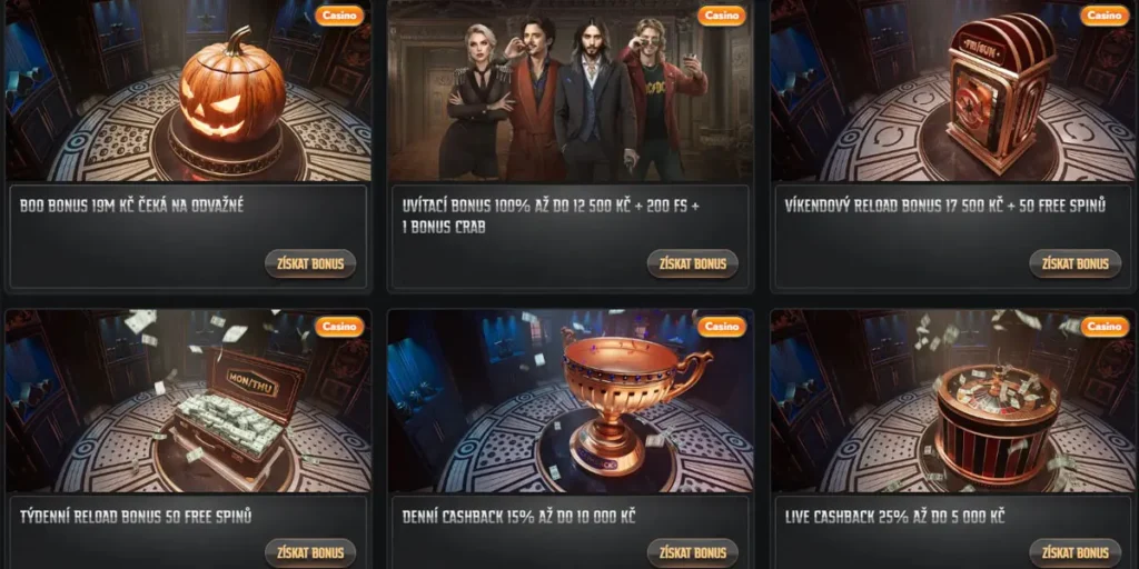 Casino bonusy pro CZ hráče