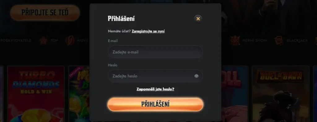 Přihlášení do online kasina 2025