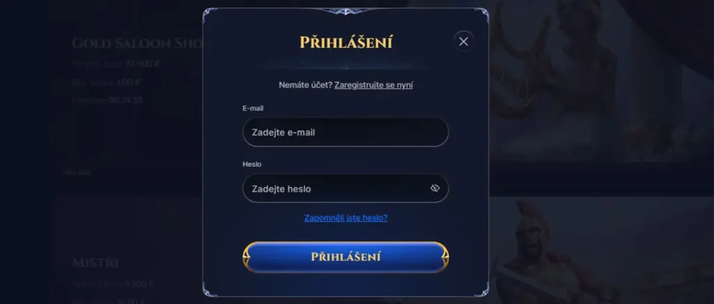 Online přihlášení do účtu