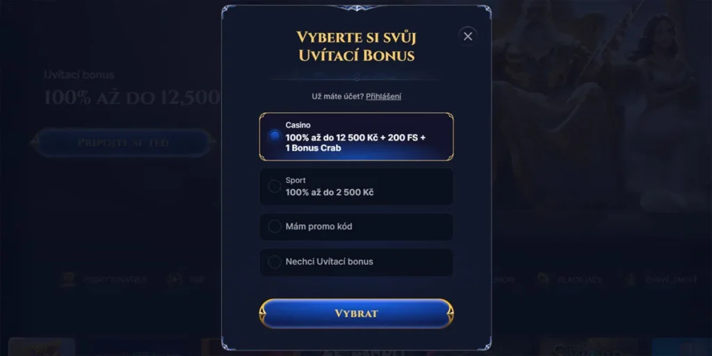 Návod na registraci do Cazeus Casino