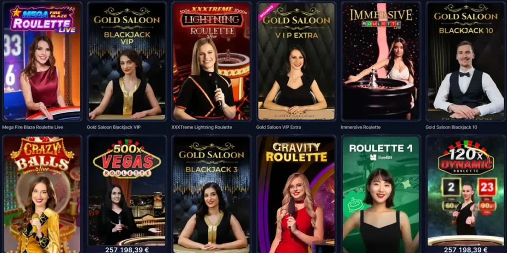 Nejlepší live casino hry