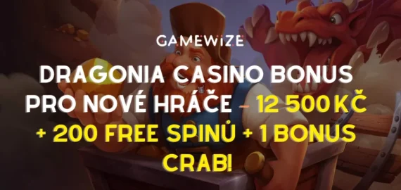 Objevte dračí poklady: Dragonia Casino bonus pro nové hráče – 12 500 Kč + 200 free spinů + 1 Bonus Crab! 🐉