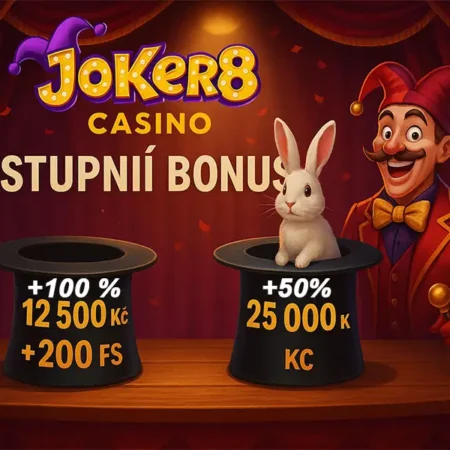 Joker8 vstupní bonus za registraci pro 25 září, 2026