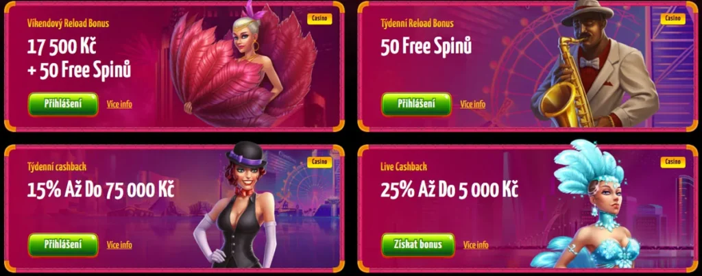 Bonusy v online kasinu