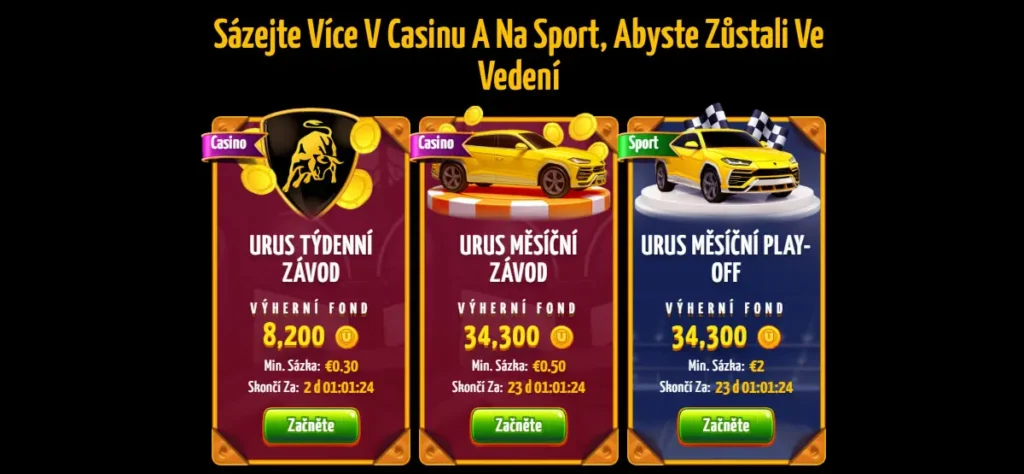 Casino turnaje o luxusní auta