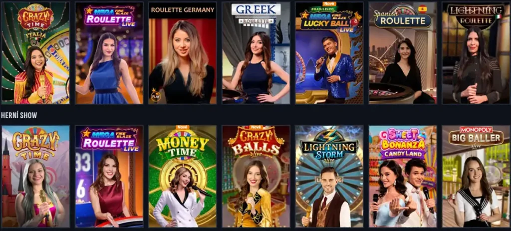 Top živé casino hry
