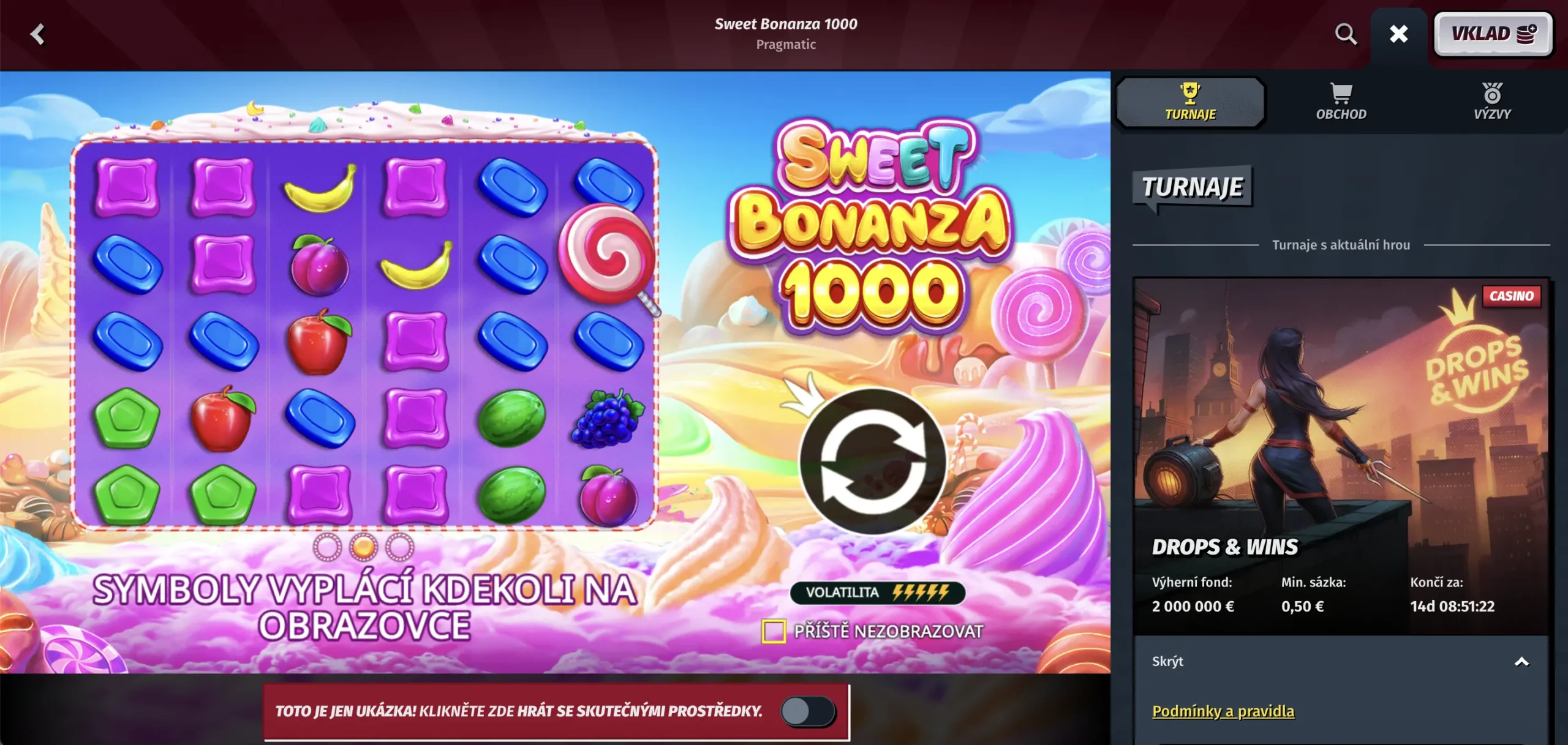 Sweet Bonanza demo v AllySpin