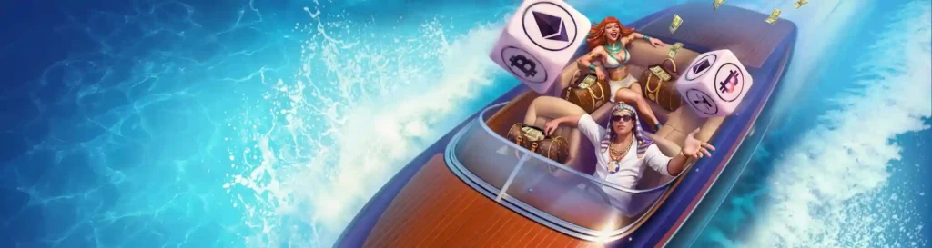 Casino Realz obrázek s lodí a herními kostkami