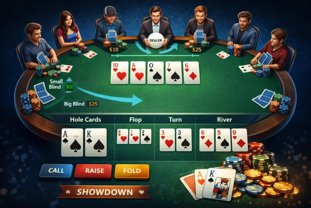 Poker online - pravidla