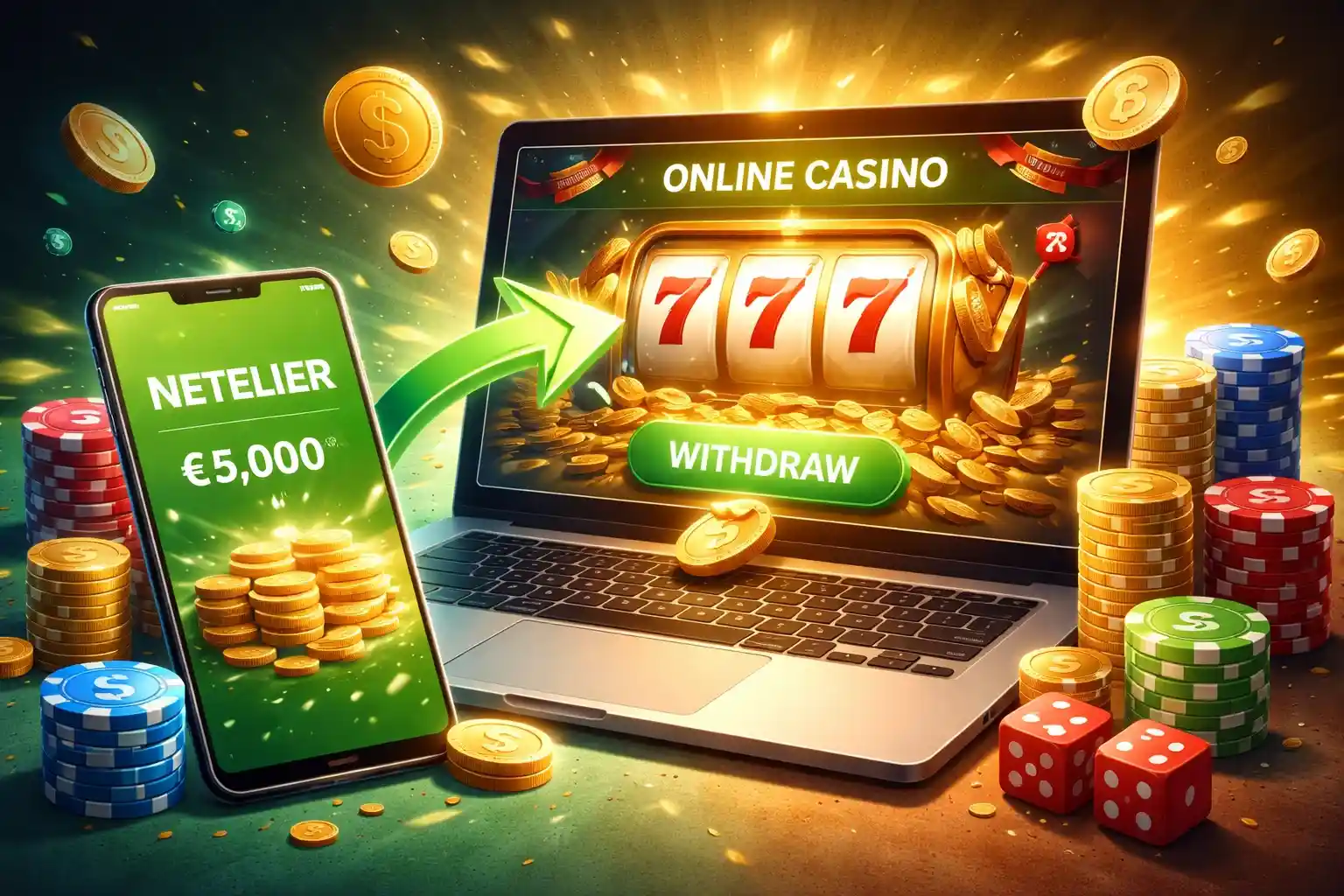 Jak funguje výběr z online kasina přes Neteller