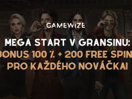Mega start v Gransinu: Bonus 100 % + 200 free spinů pro každého nováčka!
