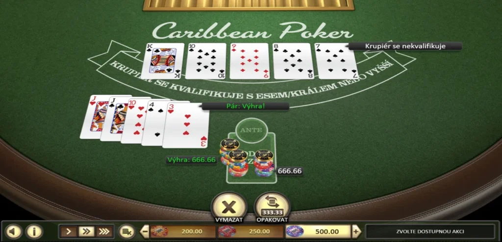 Caribbean poker - Jak hra funguje