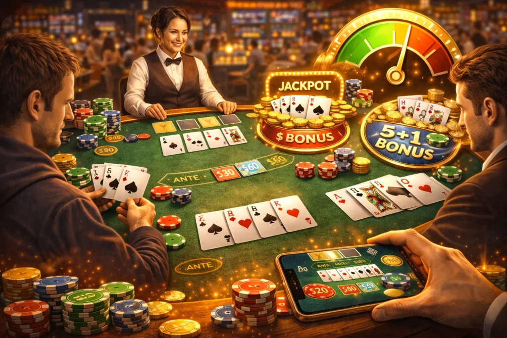 Limity sázek Caribbean Poker