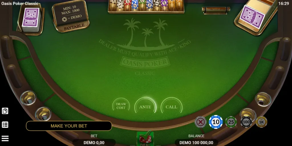 Oasis Poker jak se hraje