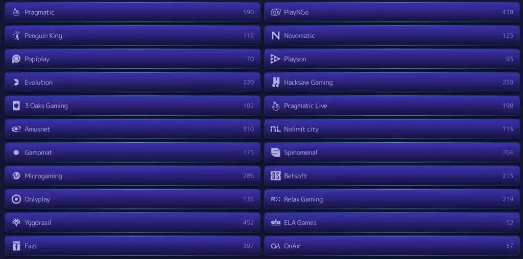 Poskytovatelé softwaru v Alf Casinu