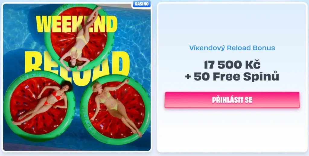 Víkendový Reload Bonus v casinu OnlySpins