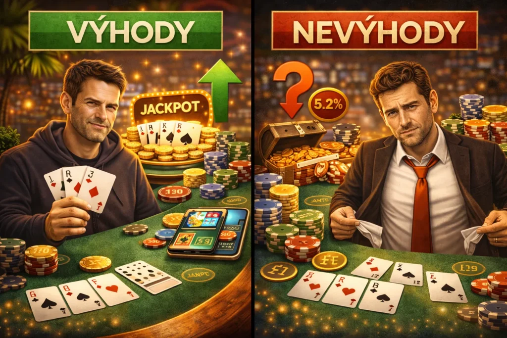 Výhody a nevýhody Caribbean Poker
