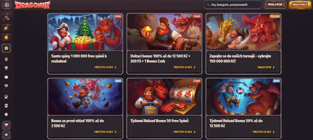 Dragonia bonusy