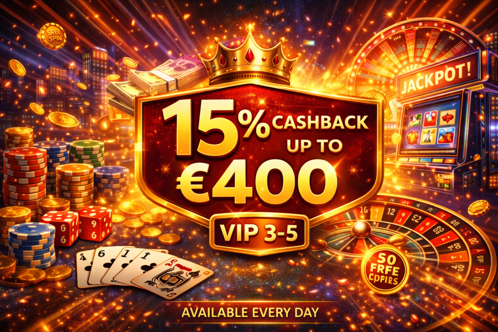 Denní cashback bonus pro VIP hráče