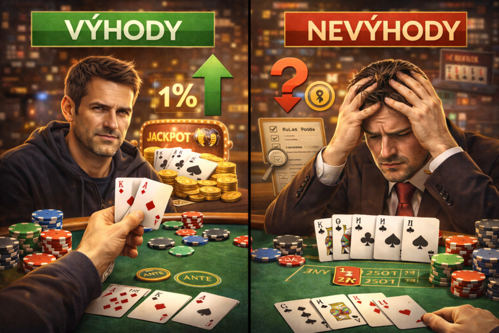 Oasis poker výhody a nevýhody