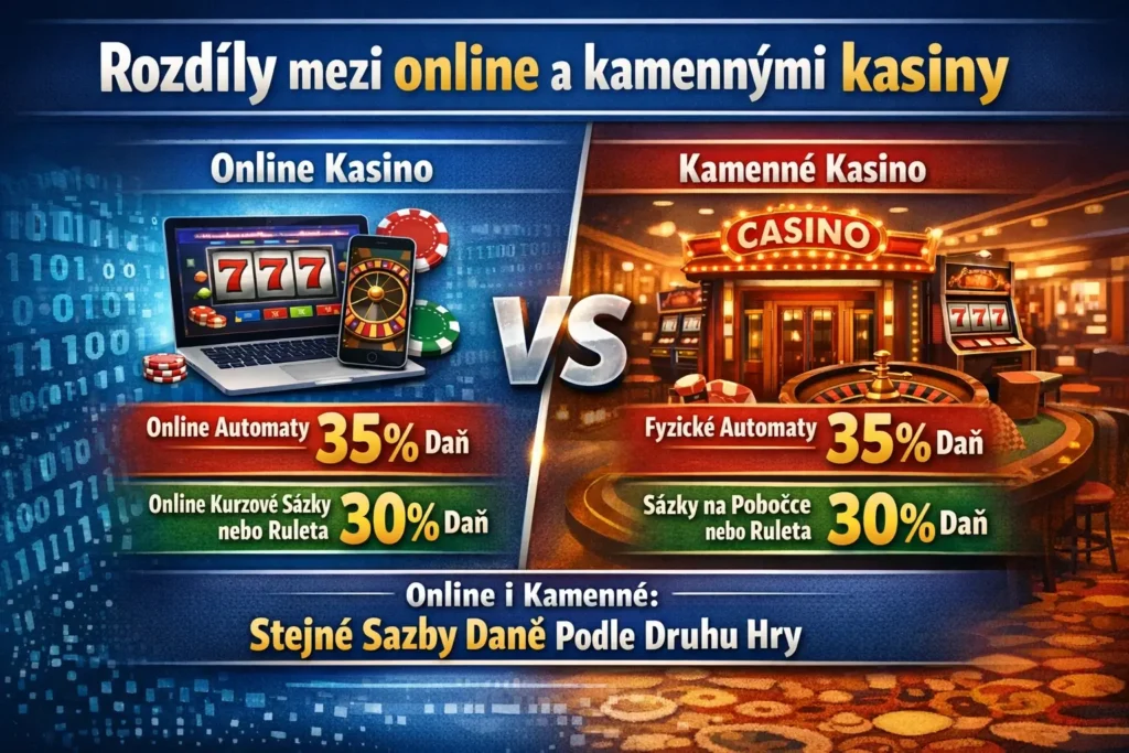 Rozdíly mezi online a kamennými kasiny