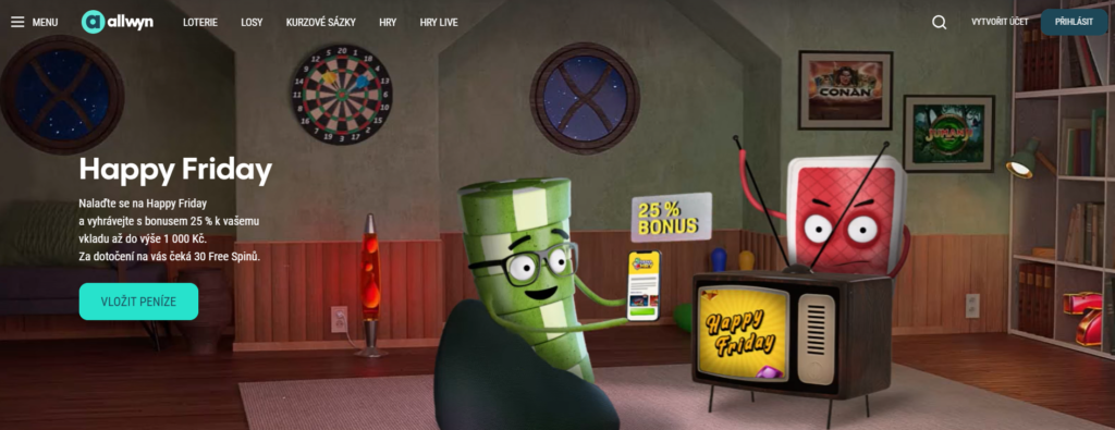Sazka Free Spiny Happy Friday