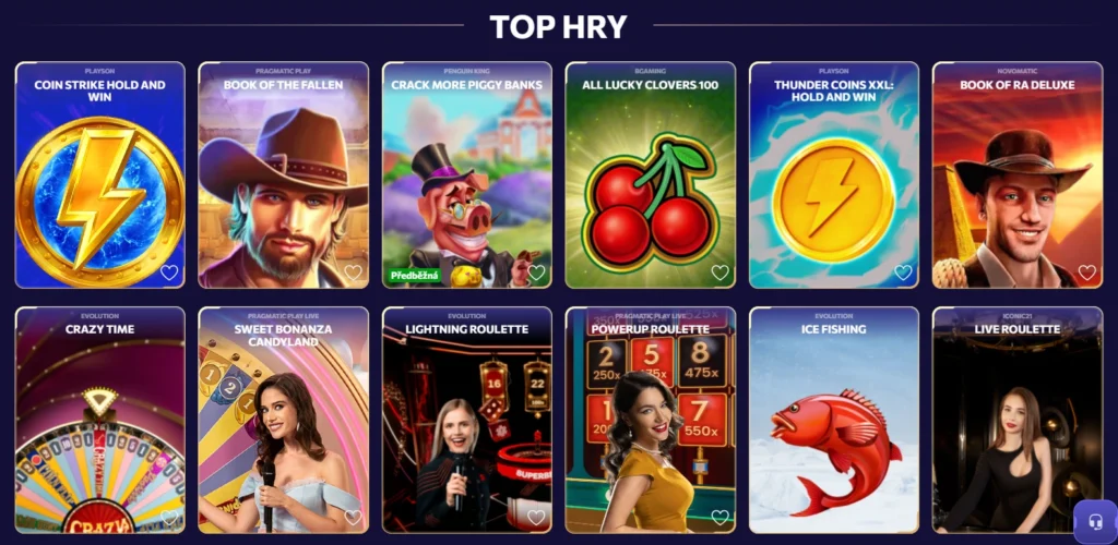 Winairlines Casino výběr her