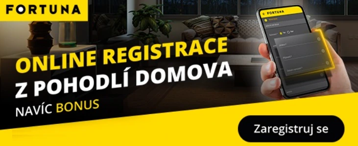 Fortuna aplikace - registrace