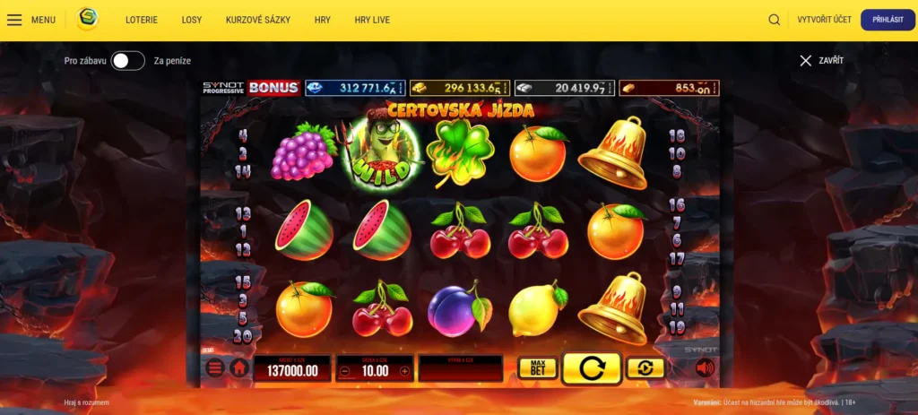 Sazka hry automaty - Čertovská jízda