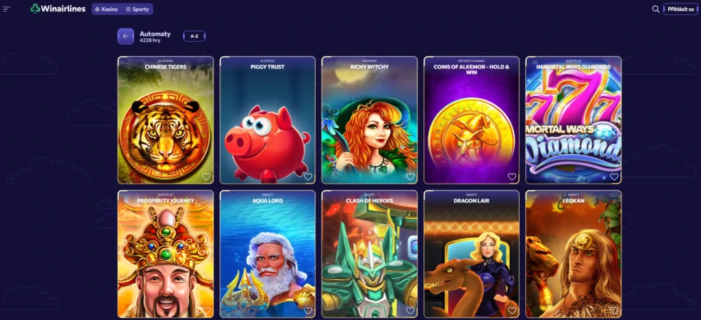 Výběr herních automatů