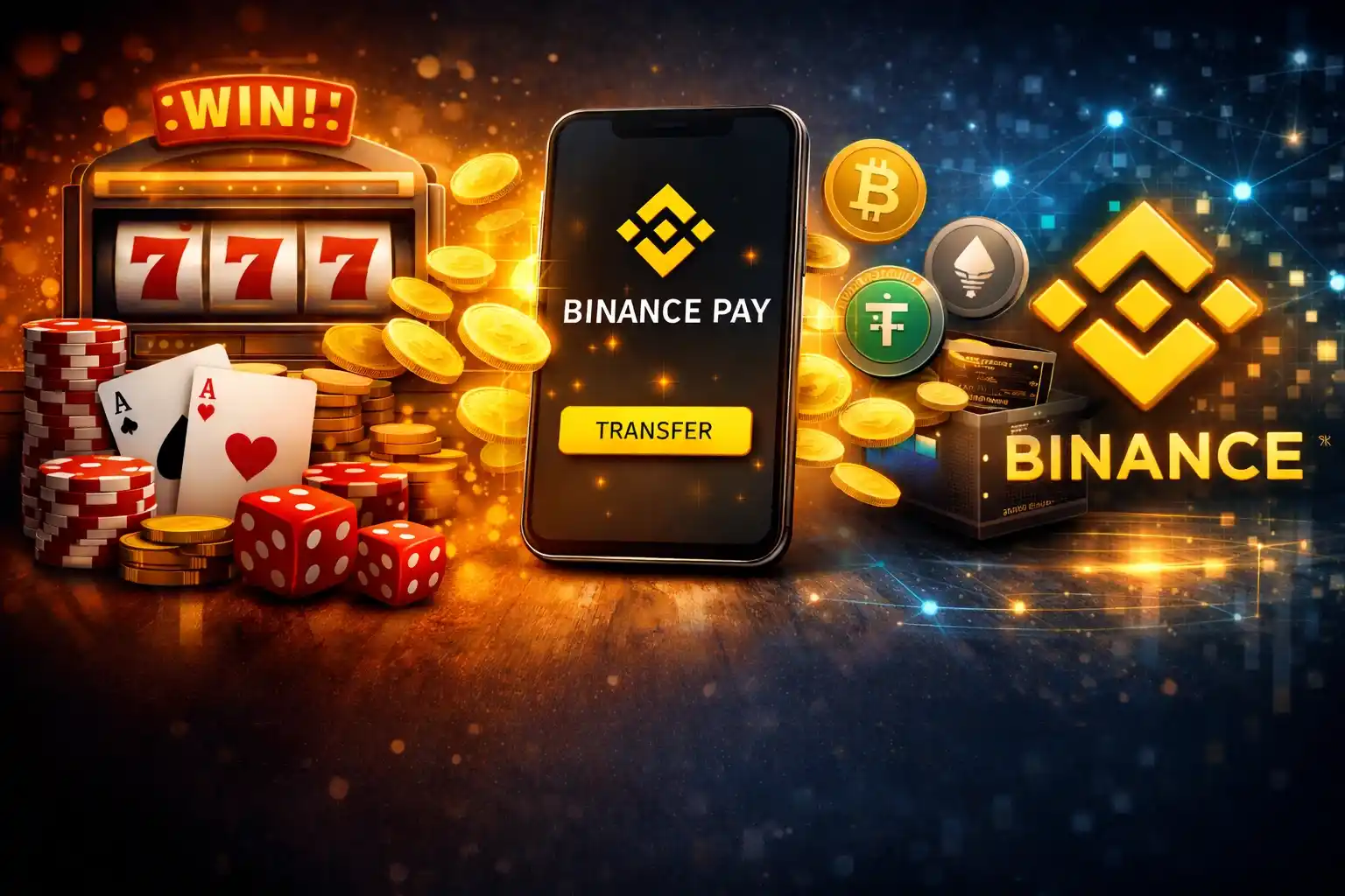 Výběr z online kasina přes Binance Pay