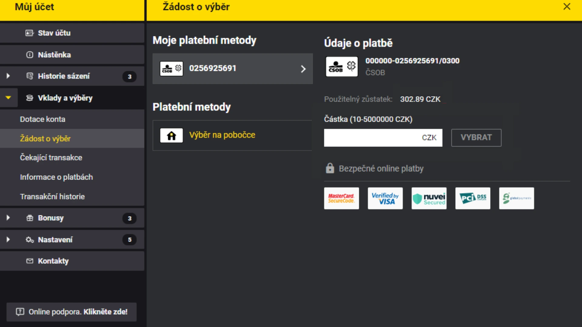 Výběr z casina Fortuna