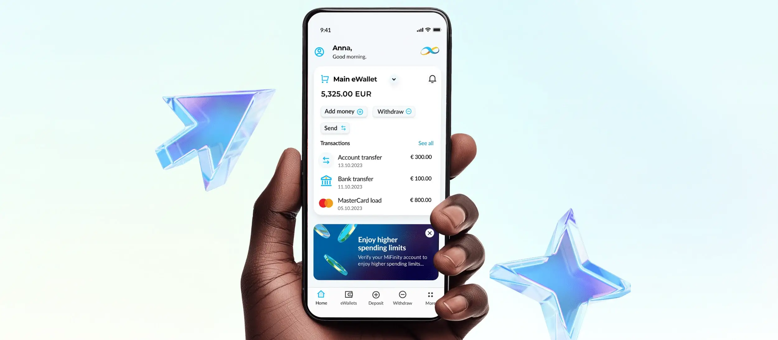 Mifinity mobilní aplikace