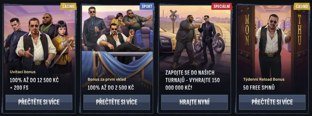 Další bonusy a promo akce po registraci v kasinu Mafia