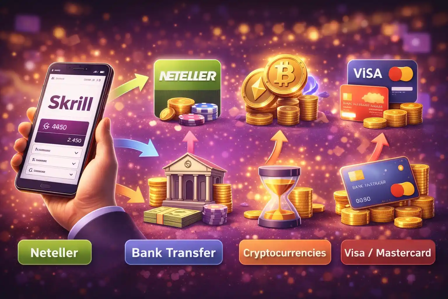 Alternativy k výběru přes Skrill