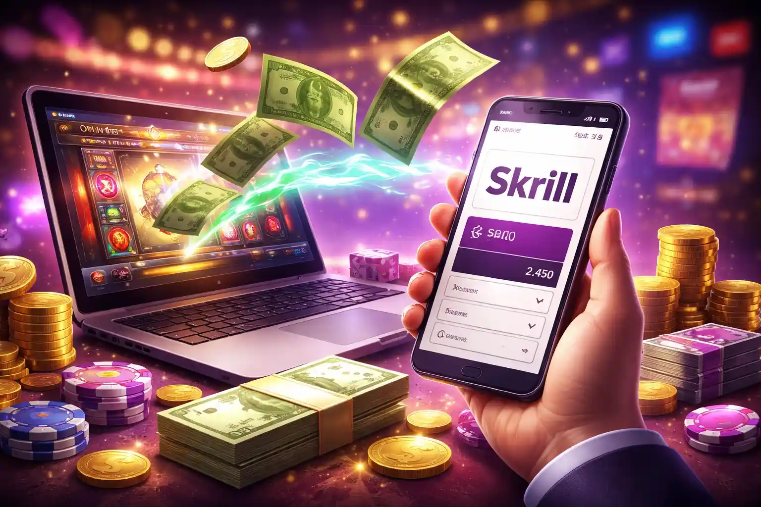 Výběr přes Skrill z online kasina – rychlé, anonymní a bez bank