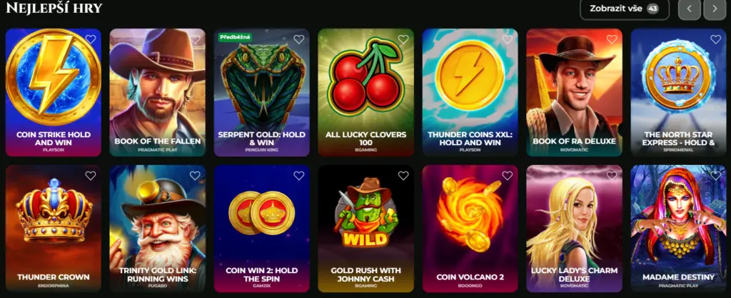 Goldzino Casino nejlepší hry