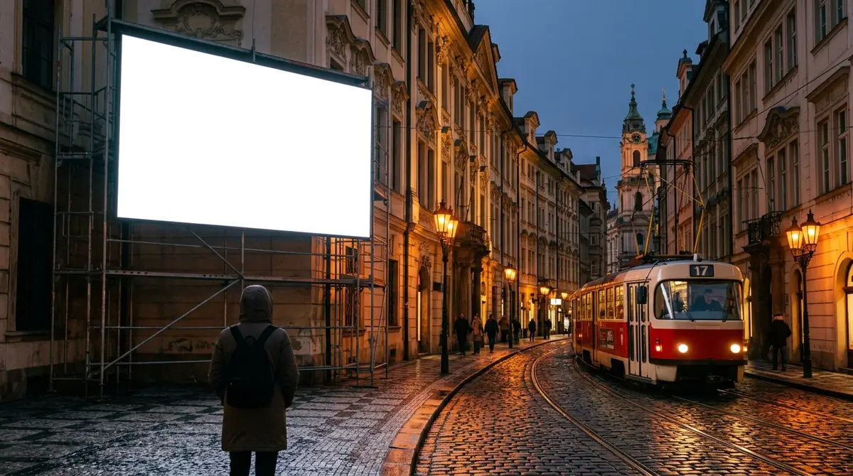 Regulace reklamy na hazard: prázdný billboard v Praze