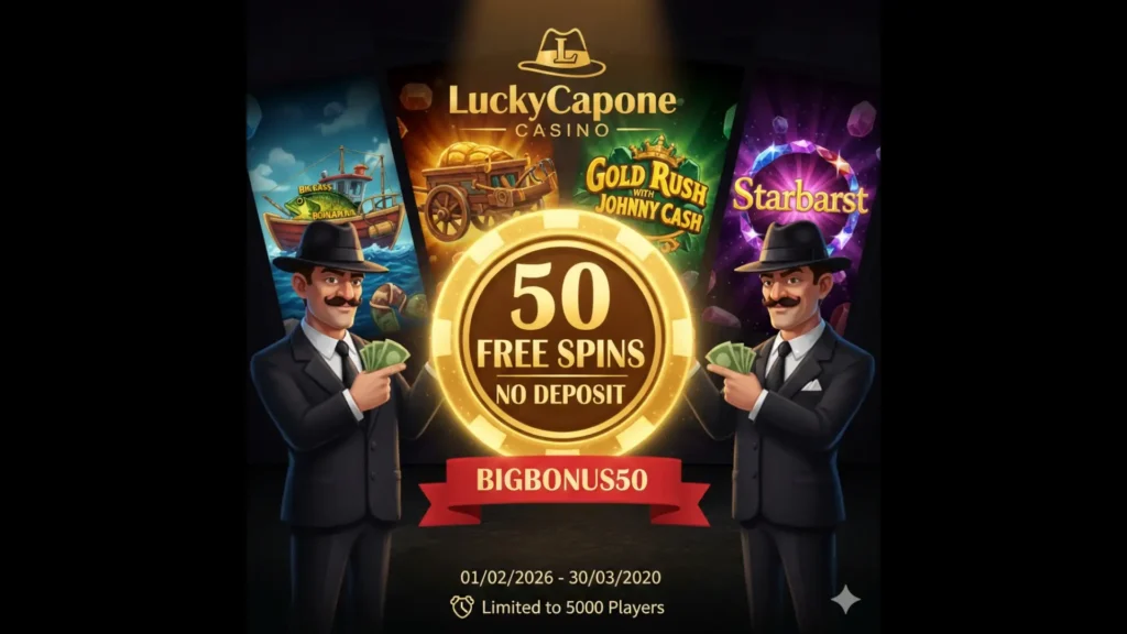 LuckyCapone 50 FS no deposit: